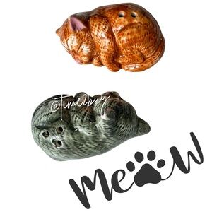 Kitten Ceramic salt and pepper shakers